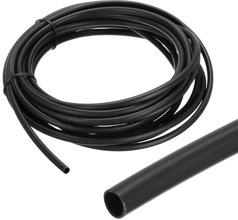 sourcing map 4mm Heat Shrink Tubing Waterproof, 4:1 Dual Wall Marine Adhesive Lined Industrial Heat Shrink Tube Wiring Wrap 20ft 3/16 Inch, Black-6m