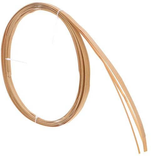 Housoutil Rotin Pour Vannerie, 4 Rouleaux De Bandes De Bambou Naturelles Pour Décoration De Mariage Matériaux Artisanaux En Rotin Tissage DIY Pour Fête 3m Longueur 0.3cm+0.5cm+0.8cm+1cm