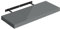 WOLTU Wandregal Regal Wand Schweberegal Regalbrett Wandboard mit Metallhalterung, unsichtbare Montage, für Küche Badezimmer Wohnzimmer Schlafzimmer, aus MDF, Hochglänzend Grau, 60x22,9x3,8 cm