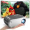 Mini Beamer Handy, Tragbarer Projektor 1080p UHD Wireless Mirroring Screen mit Smartphone/Tisch Complete TV Stick/PS5/PC/Android/IOS Indoor Outdoor