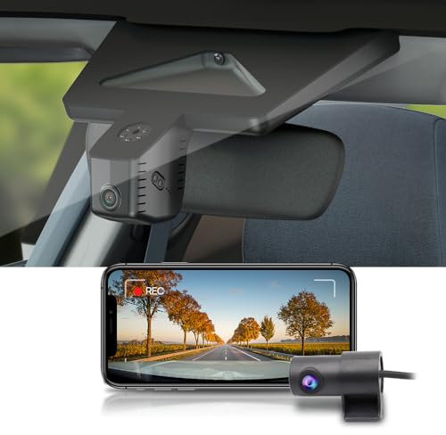 Fitcamx Dashcam Auto Vorne Hinten 2160P+1080P Kompatibel mit 2024 2025 Skoda Kodiaq 2 (HD2-D2100), OEM Dashcam Auto Vorne Hinte, Dual UHD Video WiFi, G-Sensor, Loop-Aufnahme, WDR, mit 128GB Karte