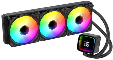 TinyBagel Liquid Freezer III Pro 360 A-RGB (Black) - AIO CPU cooler, 3 x 120 mm Water cooling, 38 mm radiator, PWM pump, VRM fan, AMD AM5/AM4, Intel LGA1851/1700 Contact