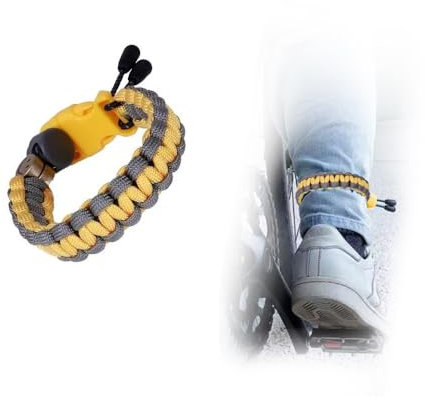 YKNIUFLY Serre Pantalon Velo, Pince Pantalon Velo Avec RéFléChissant, Brassard Securite Avec Bande éLastique Et Boucle, Serre Pantalon Velo Unisexe, Pour VéLo, Jogging, RandonnéE (Jaune Gris)