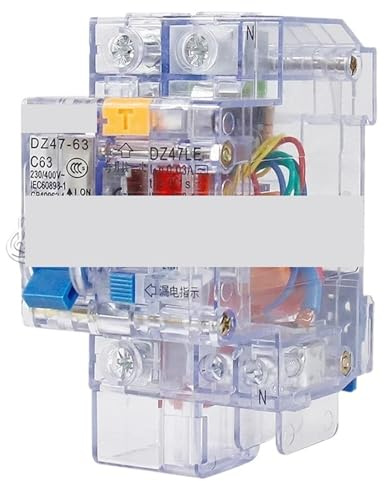 Disjoncteur à courant résiduel 4P 1P 2P 3P + N, avec Protection contre les fuites de courant excessif, 16A 20A 32A 25A 6A 40A 50A 63A 10A, 1 pièces(3P,20A)