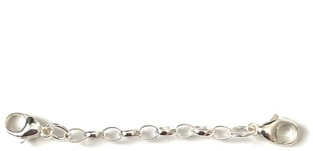 ANTOMUS® SUPREME SOLID SILVER 925 CLIP ON BELCHER SAFETY CHAIN 2.5 INCH WITH BIG TRIGGER FASTENERS