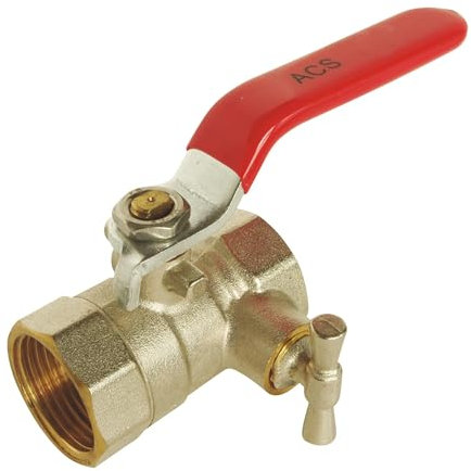 SOMATHERM FOR YOU - Kugelhahn mit doppeltem Auslass IG 20/27 - Flacher umkehrbarer Griff - Standarddurchgang - Verstärkte Dichtung mit 2 O-Ringen.