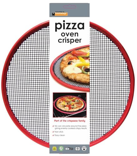 Toastabags Pizza Oven Cripser – Non Stick Premium Mesh Pizza Tray for Crispy Crust – Professional Pizza Baking Pan – Pizza Oven Tray for Homemade & Frozen Pizza