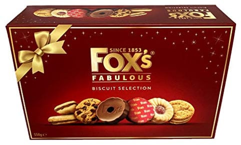 Foxs Fabulously Biscuit Selection Assortment Luxury Box |9 Varieties |Milk/Dark Choc Chunkie Cookies |Orange Sundae |Milk Chocolate Rounds |Viennese Fingers |Jam Creams |Golden/Butter Creams & Crunch