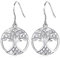 AEONSLOVE Ohrringe Silber 925 Damen Hängend Lange Groß Keltischer Lebensbaum Familie Modeschmuck Muttertagsgeschenk Schmuck Geschenk für Mama Mutter Frauen Mädchen Oma Freundin