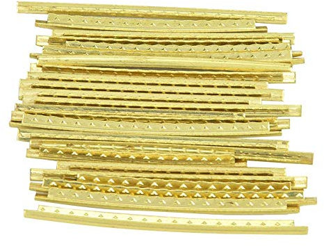 Bnineteenteam Guitar Fret Wire, 24pcs/Set Electric Guitar Fret Wire Guitar Fingerboard Brass Fret Wire Width 2.7mm Performance Accessories Performance Accessory Musical Instrument Accessories