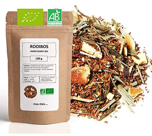 Rooibos minceur Bio Rooibos Amincissant - 100g (40 tasses) - Thé en vrac 100% Agriculture Biologique - Mes-Thés