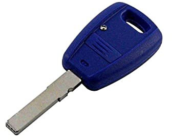 JURMANN 1 Stück Funkschlüssel Ersatz Autoschlüssel Gehäuse - 1-Taste Fernbedienung mit Rohling - FIAT - Neu Reparatur Hülle (Blau, Kunststoff)