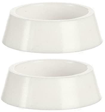 Farrow Industries Dolls House 2 Plain White Pet Food Dish Water Bowl Large 1:12 Pet Accessory
