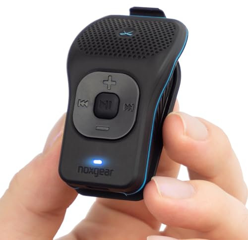 39g Wearable Waterproof Bluetooth Speaker - Magnetic Clip-On Wireless Portable Bluetooth Speakers - Up to 15 Hours Battery Life - Clip Speaker with Microphone - Large Tactile Control Buttons