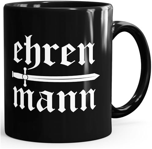 Kaffee-Tasse Ehrenmann Geschenk MoonWorks® schwarz unisize