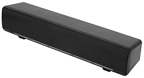 Altavoz SoundBar para PC, Altavoz para computadora con Cable USB con Auxiliar de 3,5 mm, Subwoofer de Barra de Sonido estéreo portátil para TV, PC, computadora portátil(Negro)