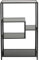 Kare Design Regal Loft, Schwarz, Aufbewahrungsregal, Stahl Gestell, ESG-Glas Fachböden, mit 4 Ablagen, 100x60x30 cm (H/B/T)