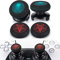Playrealm FPS Thumbstick Extender & 3D Textur Gummi Silikon Griffabdeckung Thumb Grip Aufsätze 4 für PS5 Dualsenese & PS4 Controller(Cthulhu Blaugrün+DämonenRot)
