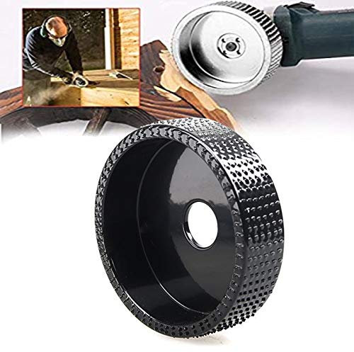 Hartmetall Flexscheibe Runde Holzwinkel-Schleifscheibe Schleifen Schnitzen Rotationswerkzeug Schleifscheibe für Schleifmaschine Wolframkarbid 16 mm Bohrungsformscheibe,Schwarz