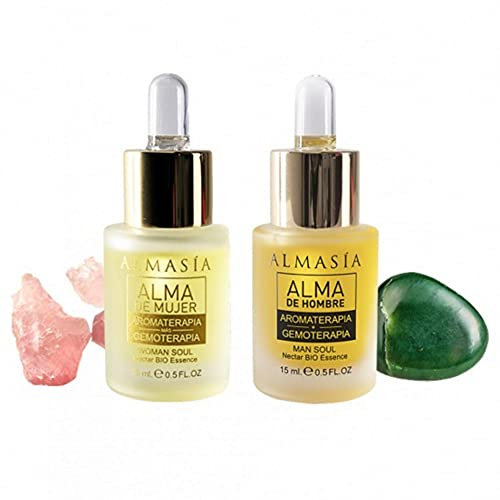 Almasia - Ätherische Öle Seele 2er-Set 15ml - Männerseele und Frauenseele - Mit Parabenfreien Pflanzlichen Ölen - Für Körper und Gesicht - 100% Natürlich - Nicht an Tieren getestet