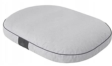 millybo OVAL ÖKOLEINEN Hundematratze, Hundebett für Kleine, Mittlere, Große Hunde - Robustes, wasserdichtes Hundekissen, kuscheliges Schaum Tierbett, Outdoor & waschbar - 108x85x15cm Hellgrau