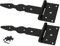 KOTARBAU® 2er Set Kreuzgehänge T-Scharnier Dekorativ Ladenband Pulverbeschichtet Schwarz 150 mm