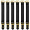 Satini Metallico Fermaglio Reggicalze Cintura Lingerie Cinghie (Nero - Oro, 6 Cinghie)