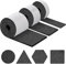 shinfly Feltrini Sedie, Feltro Adesivo Rotolo, Feltrini Adesivi (100x10cm+100x5cm+100x2cm), Feltrini per Mobili Pesanti - 4mm di Spessore, Tagliare in Qualsiasi Forma, Nero