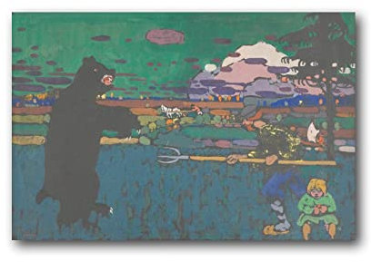 The Bear Wassily Kandinsky Kunstwerk abstrakter Ausdruckismus Poster Wanddekoration modernes Heimkunstwerk, 50 x 75 cm