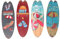 YARNOW 4PCS Surfboard Strandschilder Holz Surfbrett Wandkunst Dekorative Outdoor- Schilder Farbenfrohe Surf Party Dekorationen Holz Surfbrett Schneidebrett für Wanddekoration