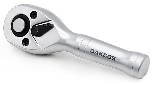 DAKCOS 1/4 Mini carraca Llave de trinquete reversible Carraca giratoria de 72 dientes, CR-V