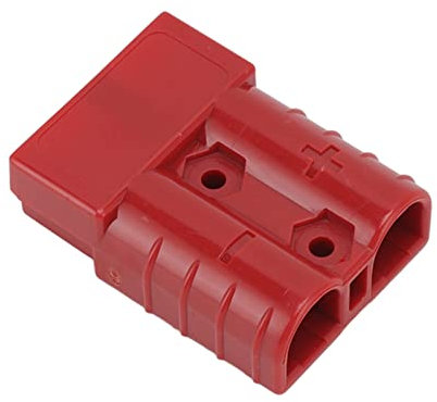 Connecteur 50A 600V, Prise de Connecteur 50A 600V ABS Double Pôle Léger Portable pour Panneau Solaire (Rouge)