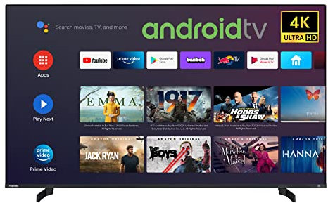 Toshiba 65UA5D63DGY 65 Zoll Fernseher / Android TV (4K Ultra HD, HDR Dolby Vision, Smart TV, Play Store & Google Assistant, Triple-Tuner, Bluetooth) [2023], schwarz