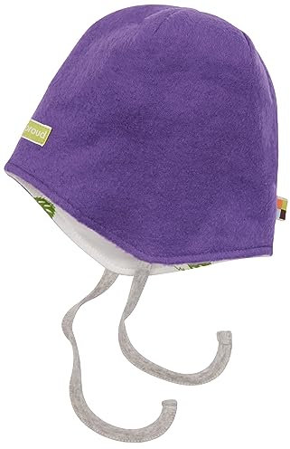 loud + proud Unisex Baby Lt1 Fleece, GOTS Zertifiziert Beanie-Mütze, Violet, 39-41 EU