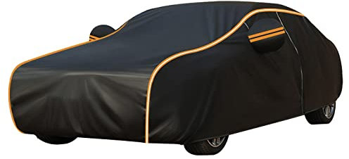 Autoabdeckung für Mercedes-Benz 124 Limousine 1984-1993, autoabdeckung für Mercedes-Benz wasserdicht autoabdeckung Stoff autoabdeckung Outdoor(Color:b,Size:with Cotton)