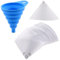 Swpeet 101Pcs Paint Filter Paint Cones Assortment Kit and 1 Pcs Silicone Funnel with Hook, 100 Micron Paint Filter with Fine Nylon Mesh for Automotive, Spray Guns, House, Arts & Crafts