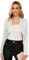 Belle Poque Damen Paillettenjacke Langärmelig Vorne Offen Party Cropped Cardigan zuckt mit den Schultern