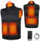 Veste Chauffante Homme avec 7.4V 18400mah Batterie Incluse, Gilet Chauffant 3 Températures Réglables Gilet Chaud Lavable pour Ski Moto Chasse Randonnée la Pêche