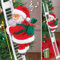 QUAAM Elektrische Kletterleiter, Weihnachtsmann auf Leiter klettern, mit Musik, Weihnachtsmann, der die Leiter zum Weihnachtsbaum klettert, hängende Ornamente für einen festlichen Touch (weiß)
