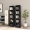 Homgoday 2 STK. CD-Regale CD-Schrank Ständer Medienregal Schrank Holzregal Bücherregal Standregal mit 5 Fächern für bis zu 80 CDs Schwarz 21x16x93,5 cm Holzwerkstoff