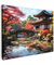 MuchoWow© Wandbilder 80x60 cm Schlafzimmer Home Deko Wohnung Bild Wohnzimmer Fotoleinwand Wand Bilder Leinwand Wall Decor Japanischer Garten - Fluss - Bäume - Natur - Japan