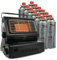 Eurocatch Stufa a Gas Portatile - Riscaldatore per Esterni Regolabile - Include 12 Bombolette Cartuccia