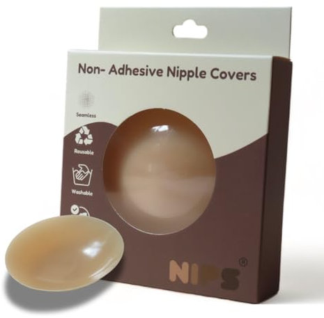 NIPS FOR ALL SHAPES AND SIZES Non-Adhesive Nipple Covers (Coconut)