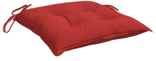 vidaXL Lot de 4 Coussins de Palette, Galette de Siège Imperméable, Coussin de Jardin, Décoration d'Extérieur Terrasse, Rouge 50x50x7 cm Tissu Oxford