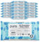 Pura Flushable Baby Wipes - 18 x 60 per pack (1080 Wipes) 100% Plastic Free, 99% Water, Biodegradable, Compostable, Vegan, Monthly Pack, Suitable for Sensitive & Eczema Prone Skin