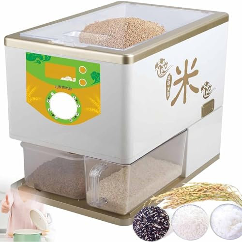 URJWAN Electric Rice Milling Hulling Machine, Automatic Wheat Cereals Peeling Sheller, 8 Gear Huller, Grain Mill Grinder, Rice Husker Sheller Grinder for Light Brown Rice, Germ Rice