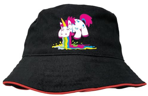 Anglerhut Einhorn Fun Spass lustige Motive pink Festival Bucket hat Sonnenhut