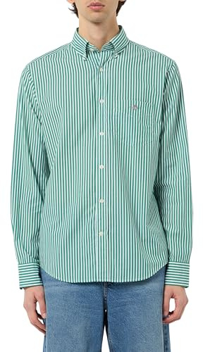 GANT Herren REG Classic POPLIN Stripe Shirt Hemd, Butternut Green, XXL