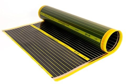 Warmcoin™ PTC Infrarot Heizfolie, elektrische Fußbodenheizung, 50 cm, Set, 190 W/m² mit und ohne Thermostat (ohne Thermostat, 3 lm = 1.5m²)
