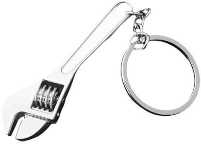 Mini Adjustable Wrench Keychain Spanner,Spanner Wrench Keyring Pendant,Novelty Wrench Repair Tools,Universal Hand Tool Jaw Spanner Key Chain,Spanner for Industry and Auto Repair Spanners Tools